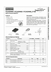 DataSheet FCA20N60 pdf